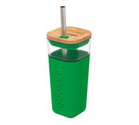 Bol - QUOKKA - LIQUID CUBE GREEN - Verre Borosilicate - 540 ml - Paille Inox Inclus