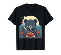 Bol ramen Bear Mount Fuji Pagode Tower Illustration Ramen Lover T-Shirt