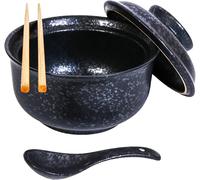 Bol ramen japonais en céramique 800 ml noir Vendos85