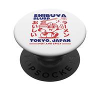 Bol Ramen rétro Mascotte Japonaise Tokyo Hot and Spicy PopSockets PopGrip Adhésif