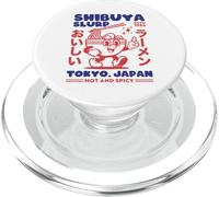 Bol Ramen rétro Mascotte Japonaise Tokyo Hot and Spicy PopSockets PopGrip pour MagSafe