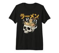 Bol Ramen Skull Bowl Japanese Food Art T-Shirt Haut de Gamme