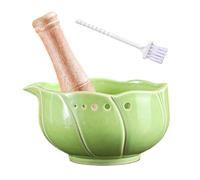 Bol râpe à ail en céramique - 13,5 x 13,5 x 7 cm, gadget de cuisine manuel, récipient hachoir à ail | Outil de cuisine pour les cuisiniers à domicile, Sauces RV, Marinades, vinaigrettes, dortoir de Ca