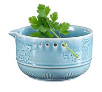 Bol râpe en céramique 2 en 1 manuel pour chat et oignon | Bol de broyage d'oignons pour cuisiniers à domicile, parents, chefs, fêtes de vacances, préparation des repas