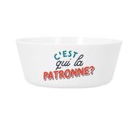 Bol Repas Bébé et Enfant Plastique - C'est qui la Patronne ? Boss Cheffe Humour Maman - Vaisselle Incassable pour Purée, Soupe, Céréales ou Goûter Compatible Micro-ondes Imprimé en France