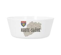 Bol Repas Bébé et Enfant Plastique - Haute Saône 70 Département Carte Ancienne Bourgogne - Vaisselle Incassable pour Purée, Soupe, Céréales ou Goûter Compatible Micro-ondes Imprimé en France