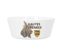 Bol Repas Bébé et Enfant Plastique - Hautes Pyrénées 65 Departement Tarbes Carte Ancienne Occitanie - Vaisselle Incassable pour Purée, Soupe, Céréales ou Goûter Compatible Micro-ondes Imprimé en