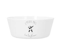 Bol Repas Bébé et Enfant Plastique - J'Peux Pas J'Ai La Flemme Humour Dessin le Dab du Panda Animaux - Vaisselle Incassable pour Purée, Soupe, Céréales ou Goûter Compatible Micro-ondes Imprimé en