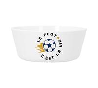 Bol Repas Bébé et Enfant Plastique - Le Foot c'est la Vie Sport Football Ballon Equipe - Vaisselle Incassable pour Purée, Soupe, Céréales ou Goûter Compatible Micro-ondes Imprimé en France