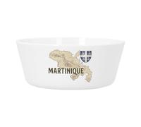Bol Repas Bébé et Enfant Plastique - Martinique 972 Departement Fort de France Carte Ancienne Rare - Vaisselle Incassable pour Purée, Soupe, Céréales ou Goûter Compatible Micro-ondes Imprimé en France