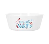 Bol Repas Bébé et Enfant Plastique - Mes Amis Marins Animaux Aquatique Dessin Illustration - Vaisselle Incassable pour Purée, Soupe, Céréales ou Goûter Compatible Micro-ondes Imprimé en France