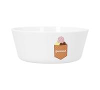 Bol Repas Bébé et Enfant Plastique - Poche Surprise Gourmand Glace Illustration Dessert - Vaisselle Incassable pour Purée, Soupe, Céréales ou Goûter Compatible Micro-ondes Imprimé en France