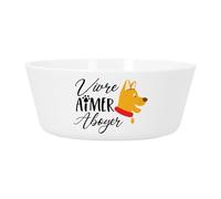 Bol Repas Bébé et Enfant Plastique - Vivre Aimer Aboyer Chien Animaux de Compagnie - Vaisselle Incassable pour Purée, Soupe, Céréales ou Goûter Compatible Micro-ondes Imprimé en France