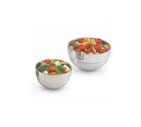 Bol Rond Brillant Double Paroi Isotherme Ø 14,4 à 35 cm - - - Inox