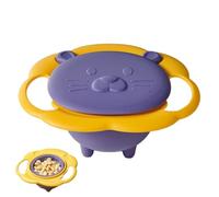 Bol rotatif gyroscopique pour tout-petits | Bol gyroscopique rotatif à 360 degrés | Bols Gyroo résistants aux déversements pour, plaisir des repas, auto-alimentation, voyage et utilisation int