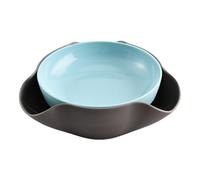 Bol Snack-double Couche, Bol De Portion Multicouche Anti-faute, Matériau PP Durable | Organisateur De Snacks Ronds Triangulaires Avec Stockage De Coquille De Noix Pour Le Plaisir