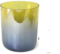 Bol sonore en cristal de quartz, Bol chantant en cristal de 15 cm avec sac, maillet et anneau for le yoga(B4 Tone,440hz)