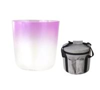 Bol Sonore En Cristal De Quartz Givré De 6 Pouces, For La Prière, Le Bouddhisme, Le Yoga, La Réduction Du Stress Et L'ajustement De L'état Émotionnel, Avec Étui, Maillet Et Joint(A4 tone,440hz)