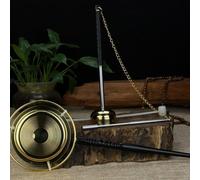 Bol sonore en laiton fait à la main avec longueur flexible pour la méditation et les pratiques de yoga soutenant la thérapie sonore et l'atmosphère relaxante (taille S)