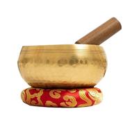 Bol sonore fabriqué à la main - Instrument de méditation chantant tibétain | Comprend coussin et maillet, accessoire de pleine conscience spirituelle, outil de relaxation de yoga, pratique de prière