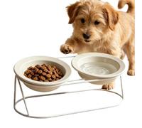 Bol Surélevé pour Chat Station Anti-Renversement avec Protection du Cou | Gamelle Haute à Large Ouverture Protégeant le Cou Repas en Extérieur ou Intérieur pour