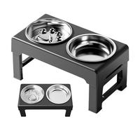Bol Surélevé pour Chat,Support Réglable en Hauteur pour Gamelles Duo,Grande capacité pour Chats - Intérieur Extérieur Cuisine Salon Voyage Camping