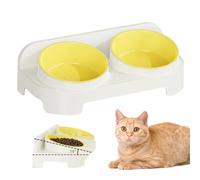 Bol Surélevé pour Chats - Distributeur d'eau Incliné Antidérapant - Support de Gamelle Surélevé pour Chiens et Chats - pour Nourrir Chiot Animaux Toutes Tailles pour Intérieur