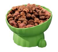 Bol Surélevé Pour Nourriture De Chat - Respectueux des Moustaches, Résistant au Renversement et de Format Large | Bol Mange-Lent au Design Cactus et - Eau Repas Friandise Intérieur Tailles Petit Moyen