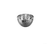 Bol texturé en acier inoxydable pour un usage domestique pour l'assemblage de salades, le fouet des œufs et le lavage des produits frais (argenté, 20 cm)