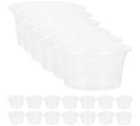 Bol Transparent pour Reptiles, Nourriture ou Eau, Lot de 20 en Plastique | Surface Lisse, Usage Domestique, pour Tortue et Bac de Quarantaine, Limite la Fuite des Insectes