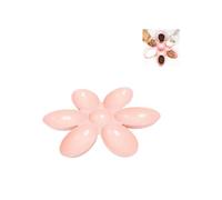 Bol Unique en Forme de Fleur à 6 Compartiments pour Chat et Chien mangeoire Plastique Anti bagarre Pratique pour Nourriture variée (Rose)