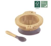 Bol ventouse avec compartiments - Oiseau bois TU