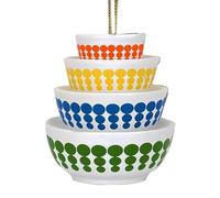 Bol vintage Ornement de Noël | Décorations miniatures vintage empilables, décorations de sapin de Noël, pour Thanksgiving, fête d'anniversaire, bureau, maison, chambre, porte, fenêtre, arbre d'école