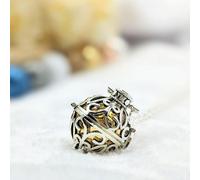 Bola cage - bille dorée - céleste