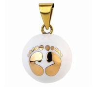 Bola de grossesse Collier Blanc avec pieds dorés 150 cm Blanc
