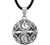 Bola de grossesse motif lunes et étoiles cuivre plaqué argent Multi G