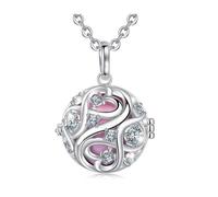 Bola de grossesse nœud infini avec cristaux grelot rose