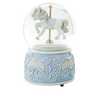 BOLA DE NIEVE C/FIGURA CABALLO TIOVIVO RESINA AZUL MUSICAL