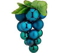 Bola de Noël petite boule raisins bleu plastique 14 x 14 x 25 cm