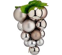 Bola de raisins de Noël petit argent plastique 14 x 14 x 25 cm