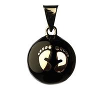 Bola Joli Bijou de Grossesse avec Xylophone Noir avec Pieds Argentés BOLA_1_VK900