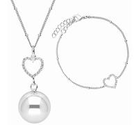 Bola Crystal Heart bola mexicain Silver