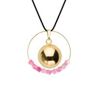 Bola tourmaline rose & cordon noir