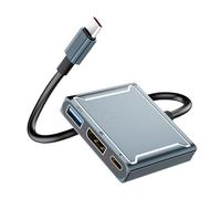 BolAAzuL Adaptateur multiport USB-C vers DisplayPort 3-en-1, 1 DP 1.4 + 1 USB 2.0 + 1 PD, 8K 60 Hz/100 W, ALT mode pris en charge