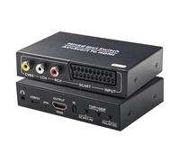 BolAAzuL Convertisseur vidéo composite C-VBS+Péritel vers HDMI, entrée Scart composite CVBS AV vers sortie HDMI, prend en charge 1080P/720P pour PS2 Wii DVD