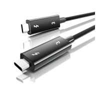 BolAAzuL Thunderbolt 3.0 Cable 0,7m 40Gbps 5A/100W, Thunderbolt 3 to Thunderbolt 3, Black, Fast Data Transfer and Charging, for Docking Stations, Display, Data Storage