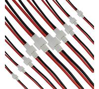 Boladge 10 Paires 1S Battery Balance Cable Silicone Chargeur JST Mâle Connecteur Femelle Prise 2-Pin 2.0MM Pitch JST Fil Adaptateur pour RC Lipo Batterie