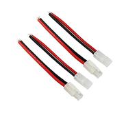 Boladge 2 Paires Adaptateur de Connecteur Femelle Mâle Fiche Tamiya avec Câble Silicone 20CM 14AWG