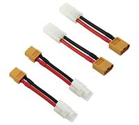 Boladge 2 Paires Adaptateur Mâle Femelle RC Connecteur XT60 pour Tamiya avec 10CM 14AWG Silicone Cable pour NiCad NiMH Dynamite Packs