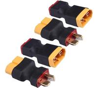 Boladge 2 pièces Connecteur Mâle Fiche T Deans à Connecteur Femelle XT60 et 2 pièces Connecteur Femelle Fiche T Deans à Connecteur Mâle XT60 pour Voiture RC Avion Lipo Battery ESC